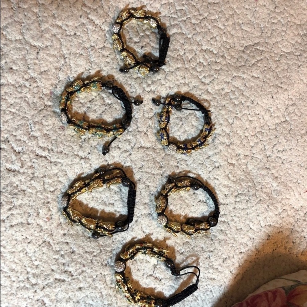 DRAGON BRACELETS SET OF 6 JTV NWOT - Picture 2 of 8